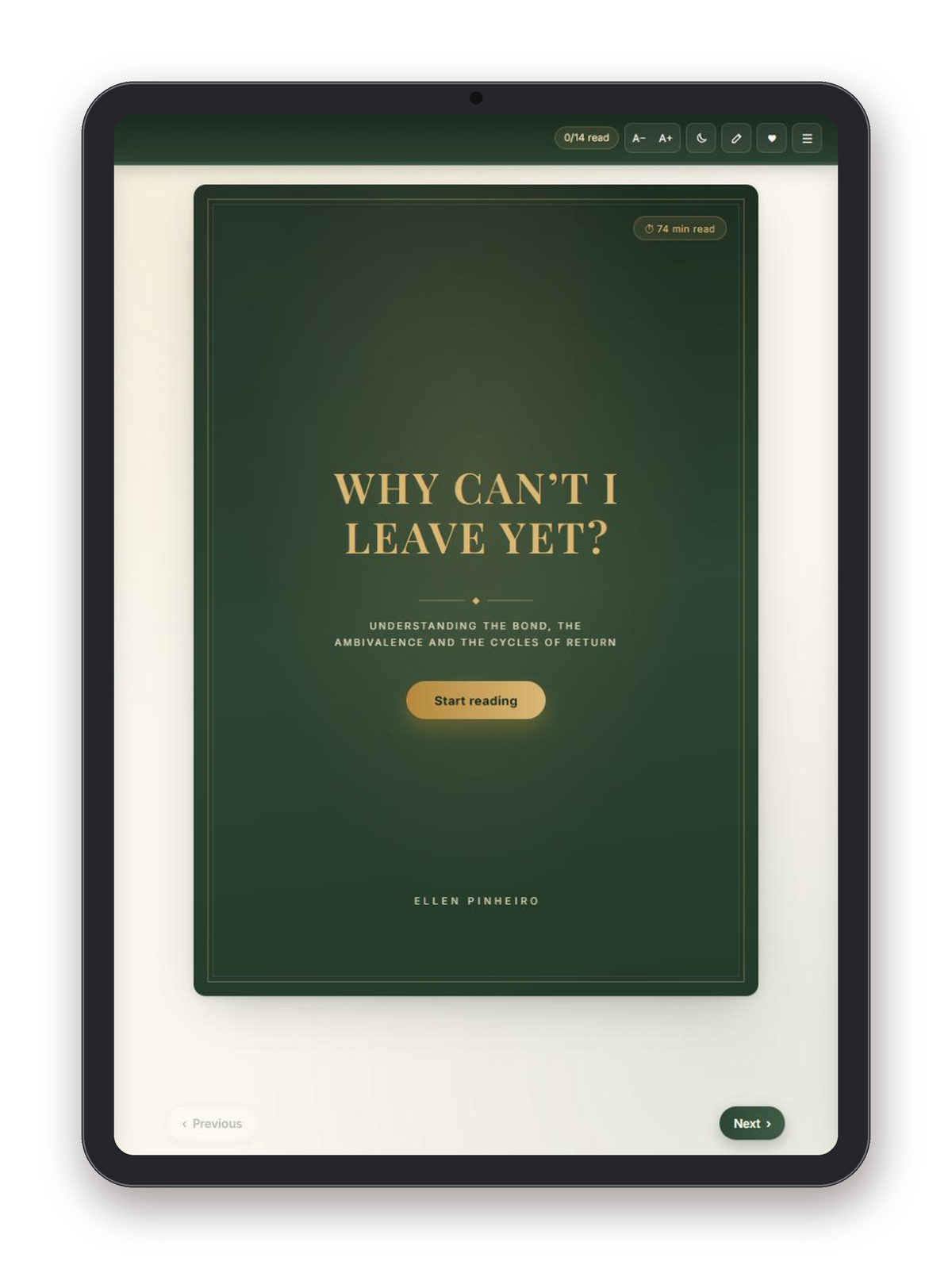 Why Can't I Leave Yet? (Interactive eBook)